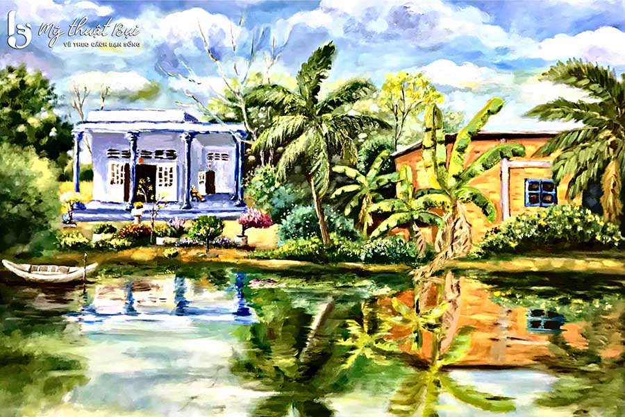 Tranh phong cảnh quê hương 3