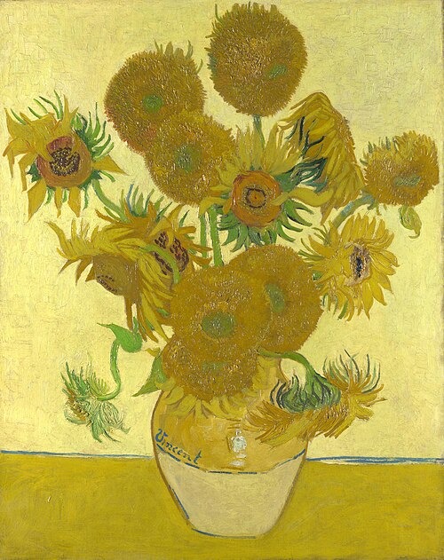Tác phẩm tĩnh vật Hoa hướng dương của danh họa Vincent van Gogh Tác phẩm tĩnh vật Hoa hướng dương của danh họa Vincent van Gogh