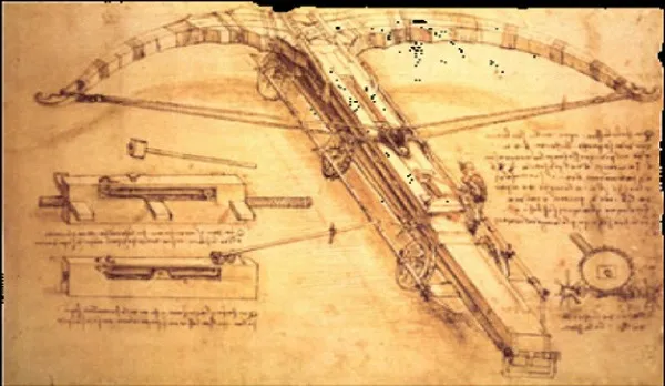 Một trong các bản vẽ chế tạo của Da Vinci Một trong các bản vẽ chế tạo của Da Vinci