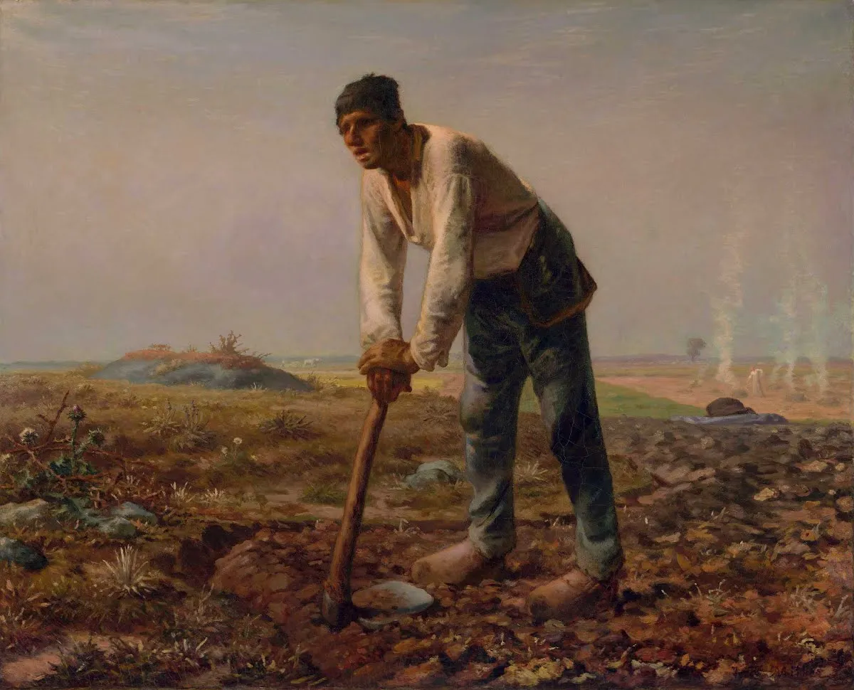Tranh Man with a Hoe (1860–1862) của Jean-François Millet Nguồn gốc ra đời Trường phái Hiện thực (Realism)