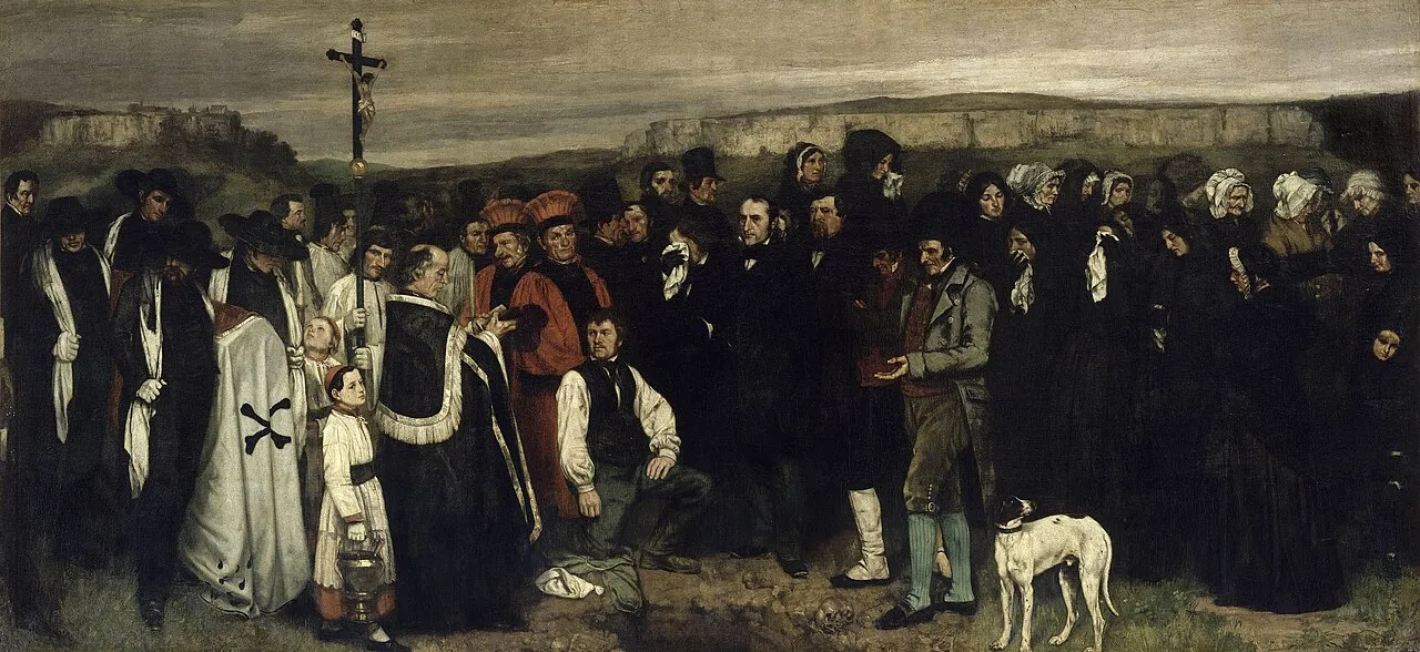Kiệt tác sơn dầu Đám tang ở Ornans A Burial at Ornans tại bảo tàng Musee d'Orsay Kiệt tác sơn dầu Đám tang ở Ornans A Burial at Ornans tại bảo tàng Musee d'Orsay