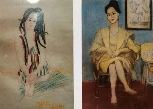 Tác phẩm chân dung bà Thu Giang của họa sĩ Nguyễn Tư Nghiêm
