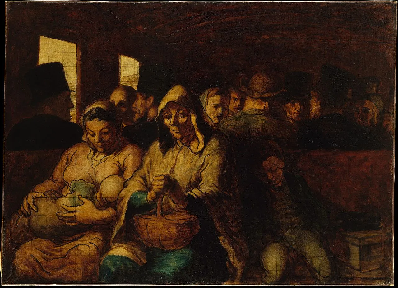 Tác phẩm Toa tàu hạng ba The Third-Class Carriage của họa sĩ Honore Daumier Tác phẩm Toa tàu hạng ba The Third-Class Carriage của họa sĩ Honore Daumier