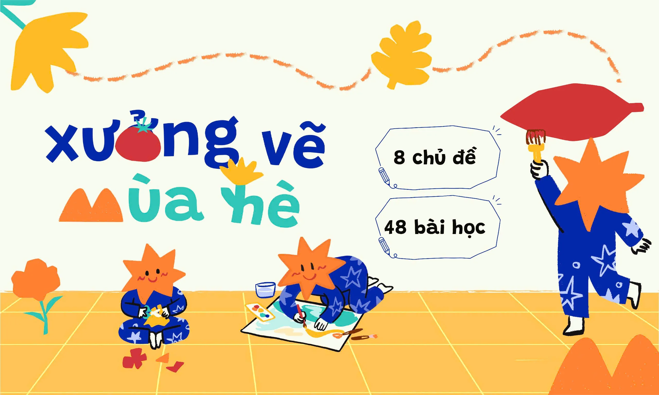 Banner popup trại hè cho bé Mỹ Thuật Bụi