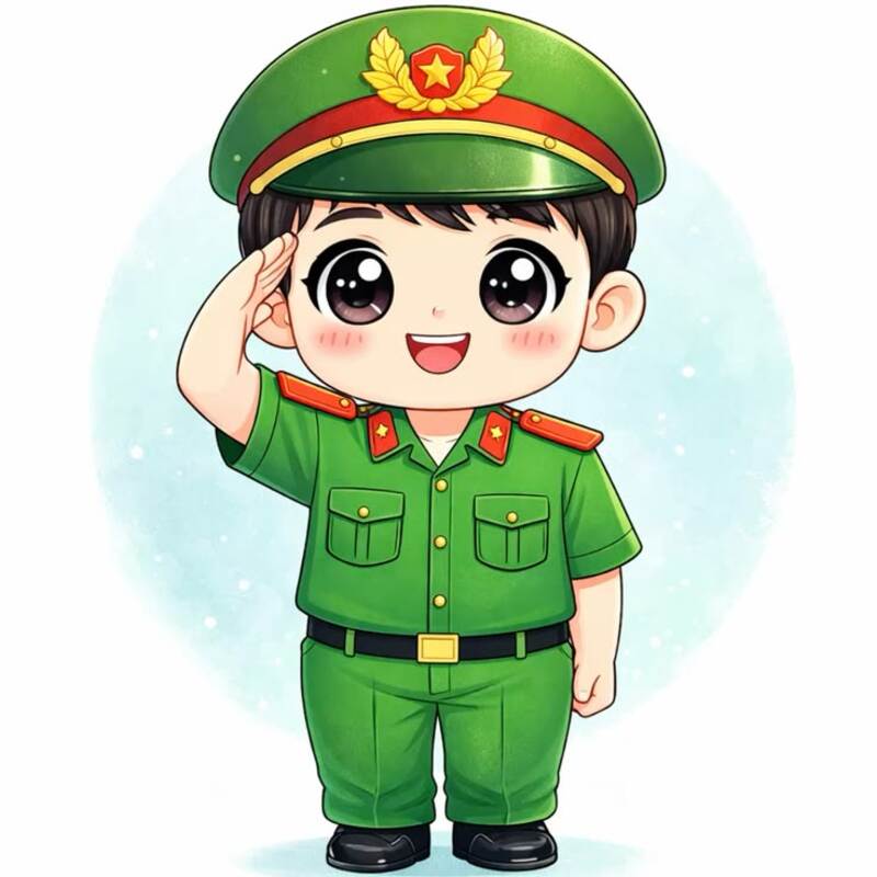 200+ ảnh chibi cute dễ thương, hình ảnh anime chibi đẹp 2026 120 Ảnh công an chibi