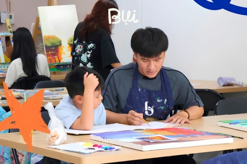 Những thay đổi tích cực của con sau khóa học vẽ tại Bụi Nhỏ