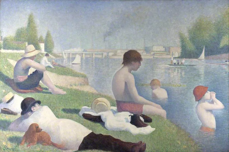 Tác phẩm sơn dầu "Người tắm ở Asnières", Georges Seurat Tác phẩm sơn dầu "Người tắm ở Asnières", Georges Seurat