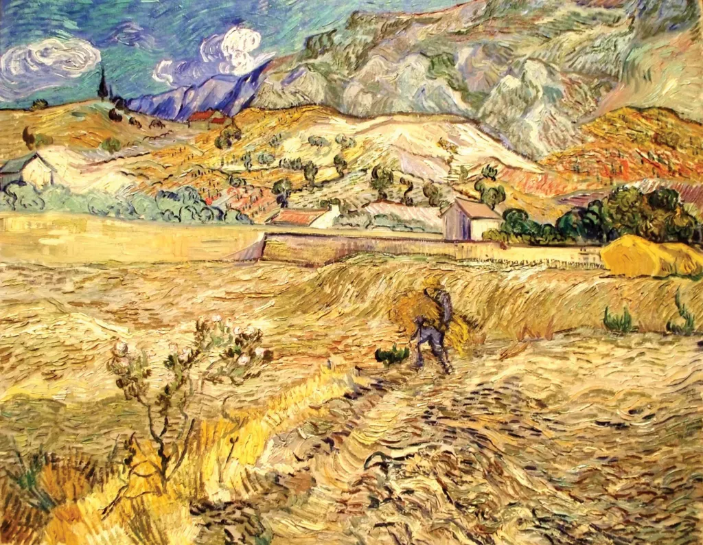 Tác phẩm Ruộng có rào chắn với người nông dân, Vincent van Gogh Tác phẩm Ruộng có rào chắn với người nông dân, Vincent van Gogh