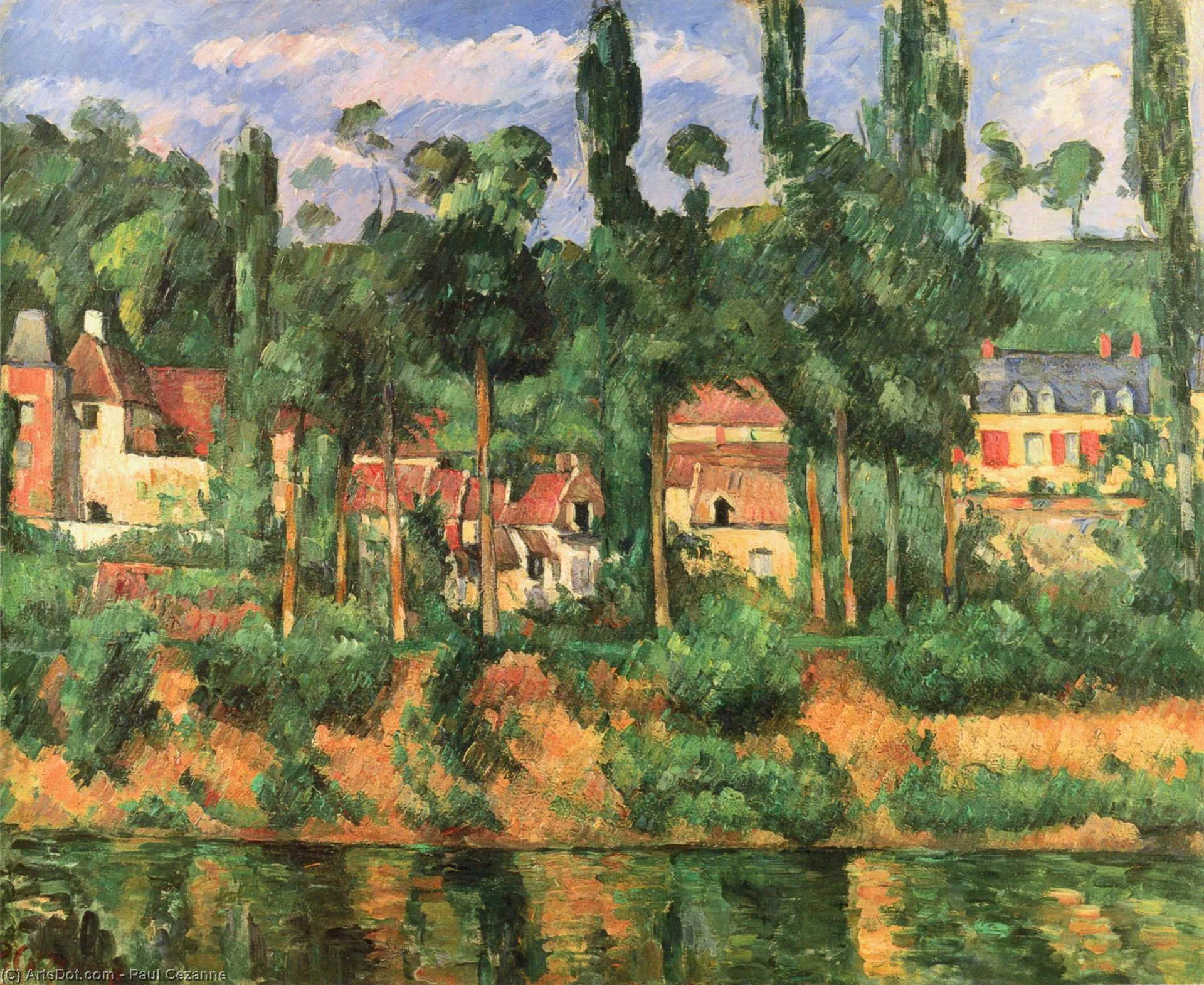 Bức tranh "The Château of Médan" (Lâu đài Médan của danh họa Paul Cézanne Bức tranh "The Château of Médan" (Lâu đài Médan của danh họa Paul Cézanne