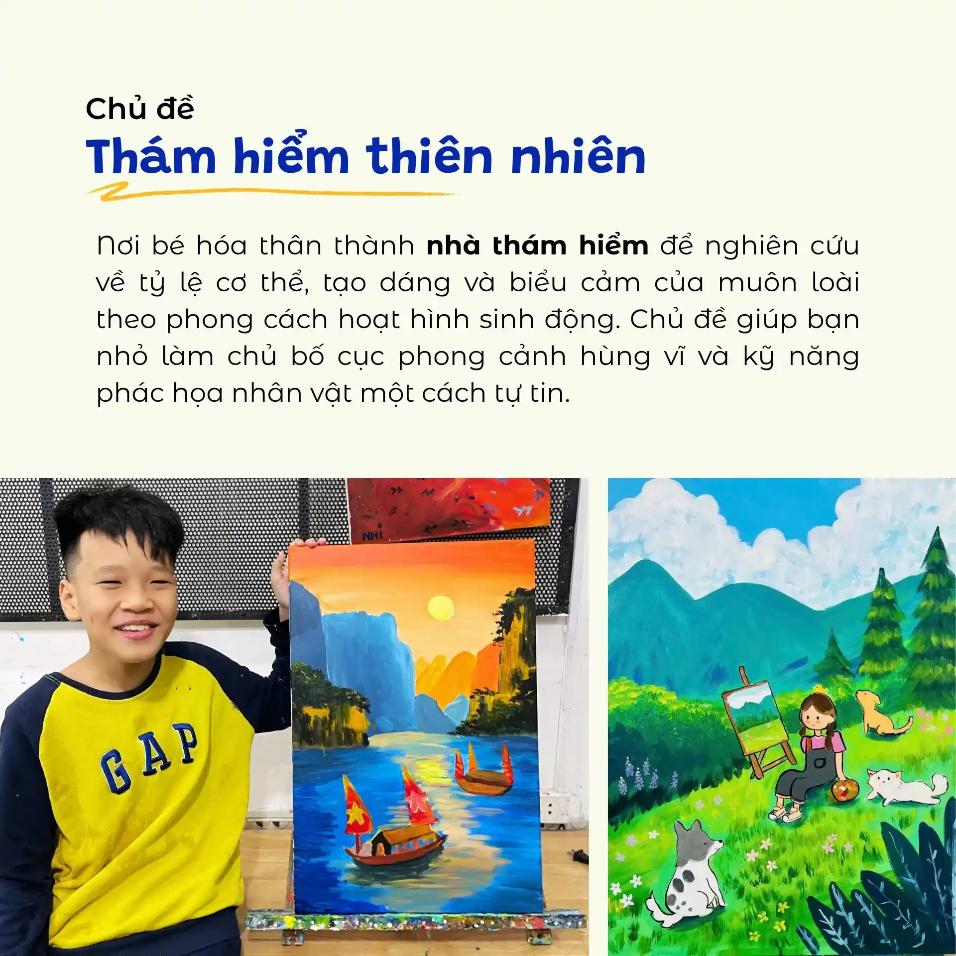 Trai hè cho bé chủ đề Thám hiểm thiên nhiên