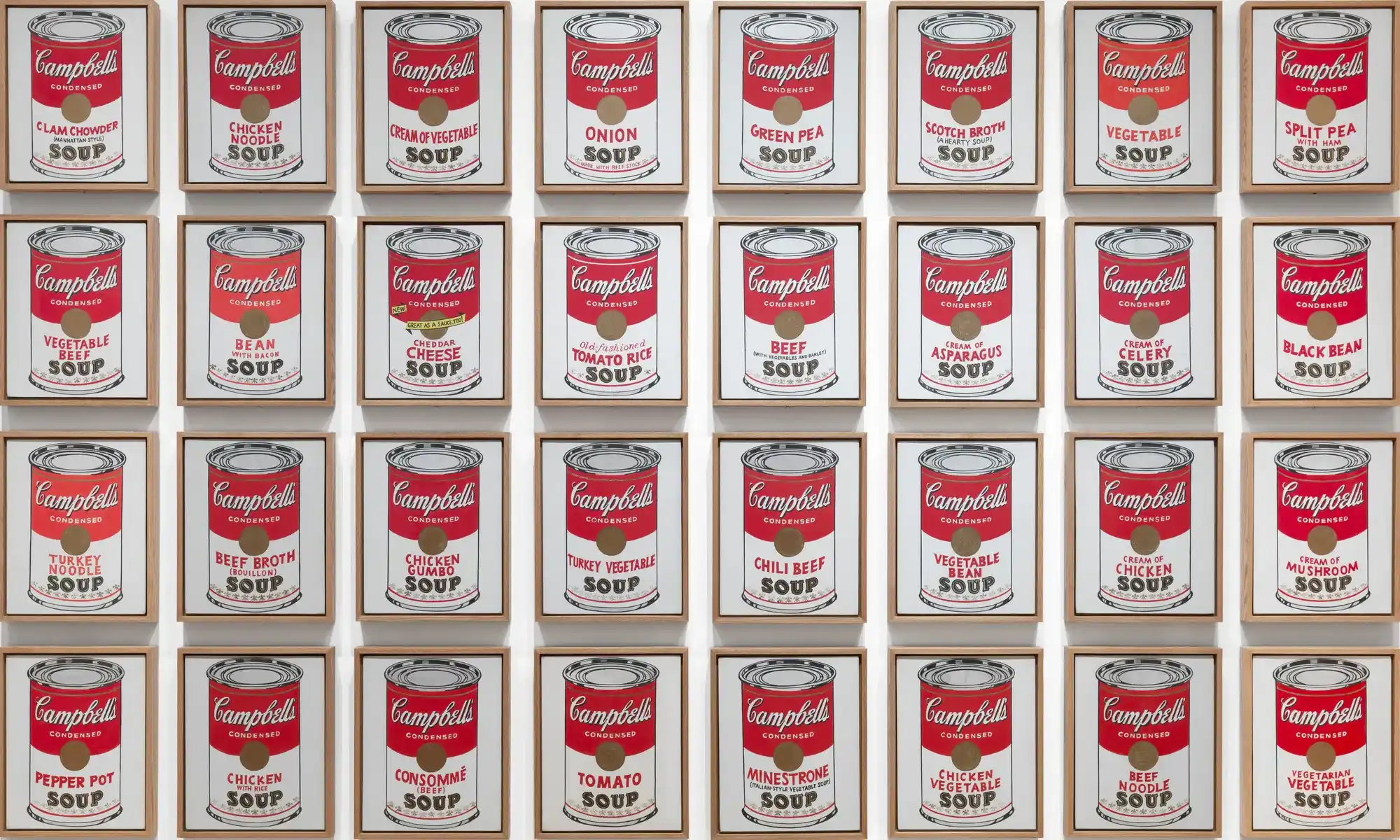 Tác phẩm Campbell's Soup Cans (1962) Tác phẩm Campbell's Soup Cans (1962)