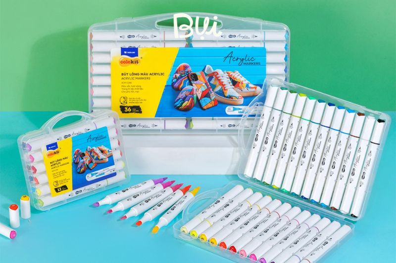 Màu Acrylic là gì? Hướng dẫn đầy đủ cho người mới bắt đầu học vẽ 4 Acrylic marker (bút màu Acrylic)