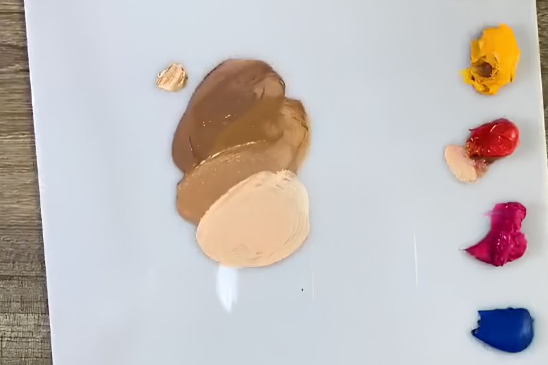 Cách pha màu da người bằng màu acrylic
