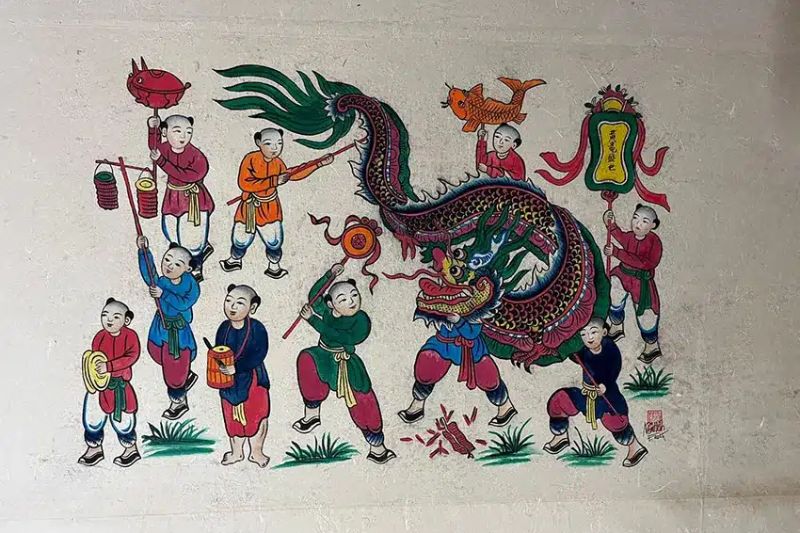 Tranh dân gian Việt Nam: Nguồn gốc, đặc điểm và 12 dòng tranh tiêu biểu 18 Đường nét trong tranh dân gian Việt Nam