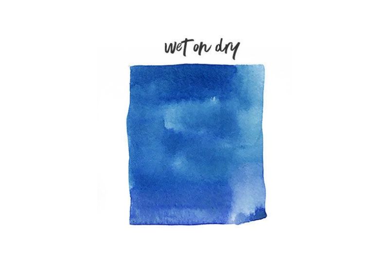 Hướng dẫn cách tô màu nước đẹp cho người mới bắt đầu 4 Ướt trên khô (Wet-on-Dry)