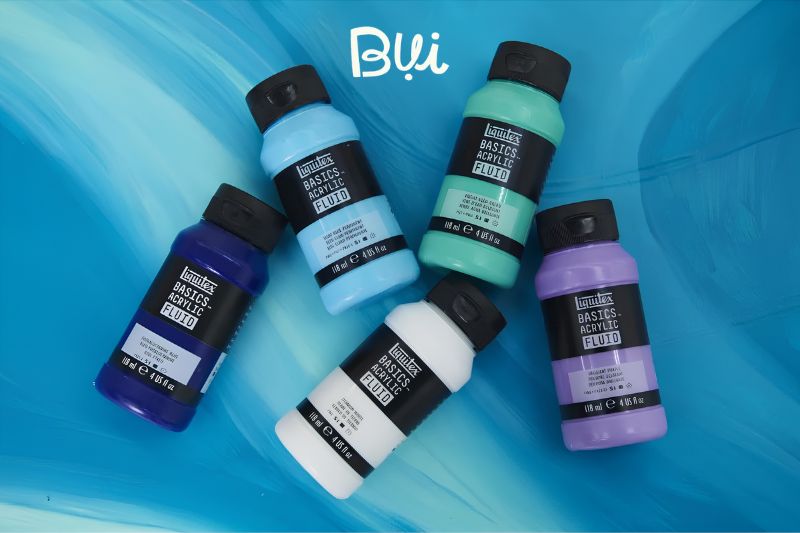 Màu Acrylic là gì? Hướng dẫn đầy đủ cho người mới bắt đầu học vẽ 5 Fluid Acrylic (màu Acrylic dạng lỏng)