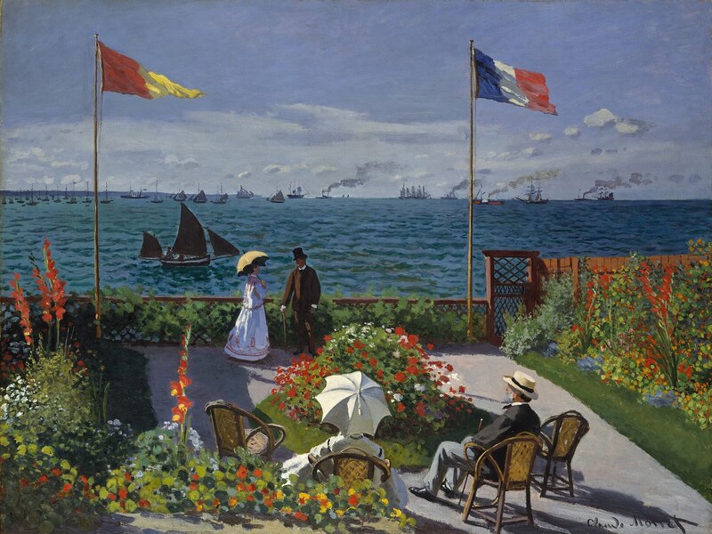 20 bức tranh Monet nổi tiếng và di sản nghệ thuật của Claude Monet 2 "Khu vườn tại Sainte-Adresse" (Garden at Sainte-Adresse)
