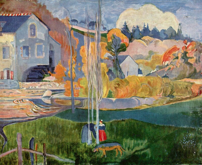 Tác phẩm "Cối xay nước ở Pont-Aven" (Landscape in Brittany. The David Mill hoặc Watermill in Pont-Aven)
