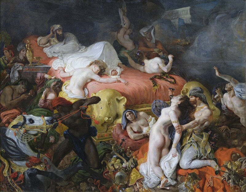 Tác phẩm kinh điển "Cái chết của Sardanapalus" (tên tiếng Pháp: La Mort de Sardanapale)