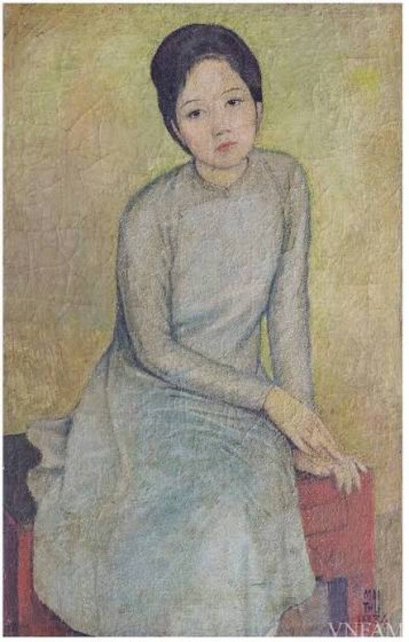 "Thiếu nữ Huế" là bức tranh sơn dầu nổi tiếng vẽ năm 1934 của họa sĩ Mai Trung Thứ