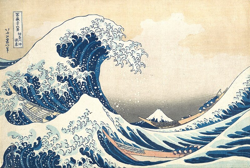 The Great Wave off Kanagawa (Sóng lớn ngoài khơi Kanagawa) của Hokusai