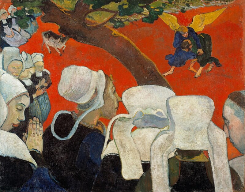 "Ảo ảnh sau bài giảng" (Vision After the Sermon hay Jacob Wrestling with the Angel), Paul Gauguin, 1888