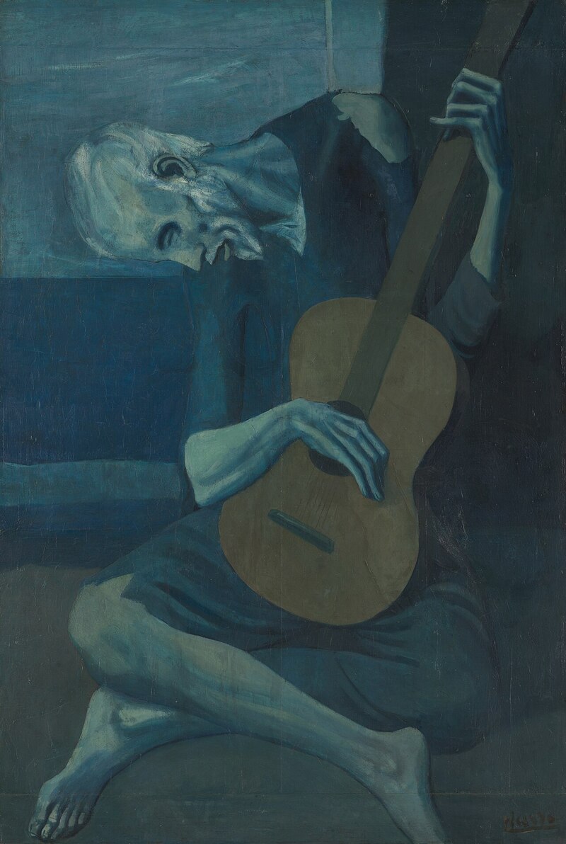 Top 14 bức tranh Picasso nổi tiếng và đắt giá nhất hiện nay 21 The Old Guitarist (1903 - 1904)