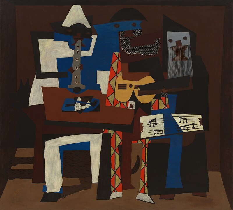 Top 14 bức tranh Picasso nổi tiếng và đắt giá nhất hiện nay 23 Three Musicians (1921