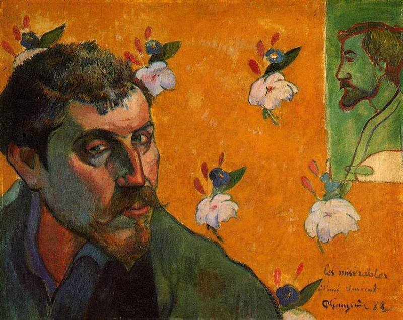 Bức tranh "Chân dung tự họa với chân dung Émile Bernard (Những người khốn khổ)" (Self-Portrait with Portrait of Émile Bernard (Les misérables))