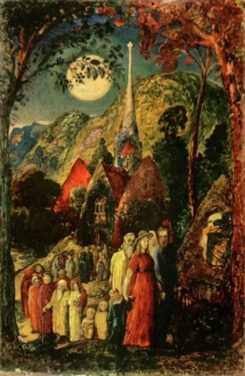 Bức tranh "Coming from Evening Church" (Rời buổi lễ tối)