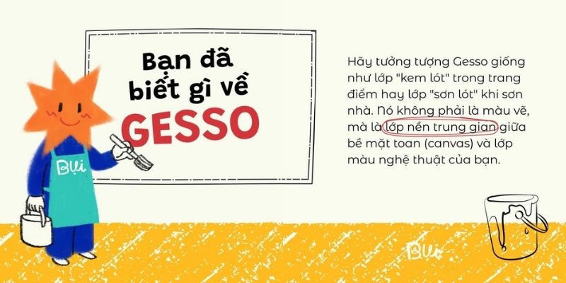 Gesso là gì? Công dụng và cách dùng lớp gesso khi vẽ tranh 1 Gesso là gì? Công dụng và cách dùng lớp gesso khi vẽ tranh