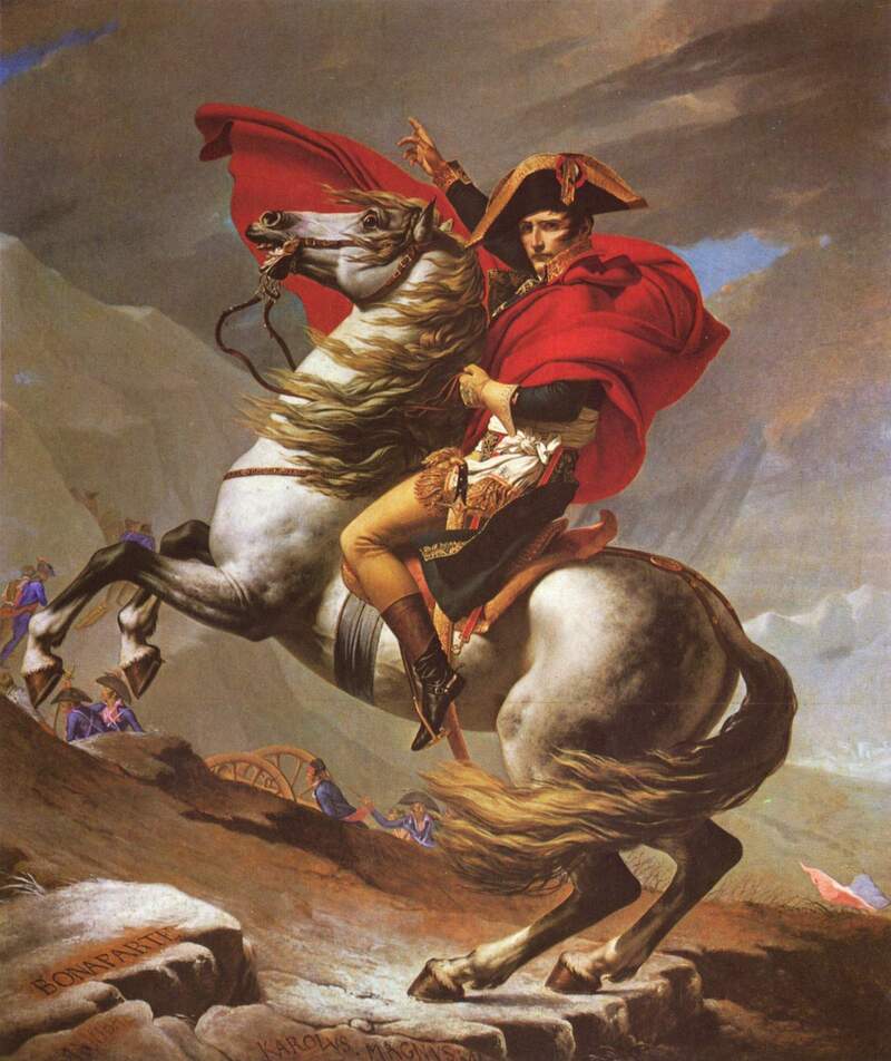 Napoleon Crossing the Alps (Napoléon vượt dãy An-pơ) của Jacques-Louis David