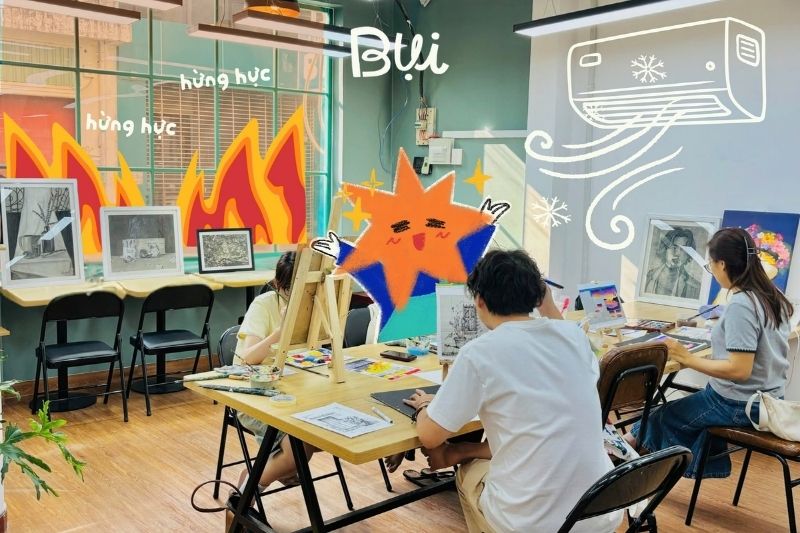 Ngôi nhà mỹ thuật dành cho cộng đồng yêu vẽ của Mỹ thuật Bụi 3 Không gian sáng tạo tại ngôi nhà Mỹ Thuật Bụi