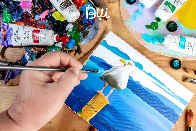 Lý do màu Acrylic lại dễ bị khô