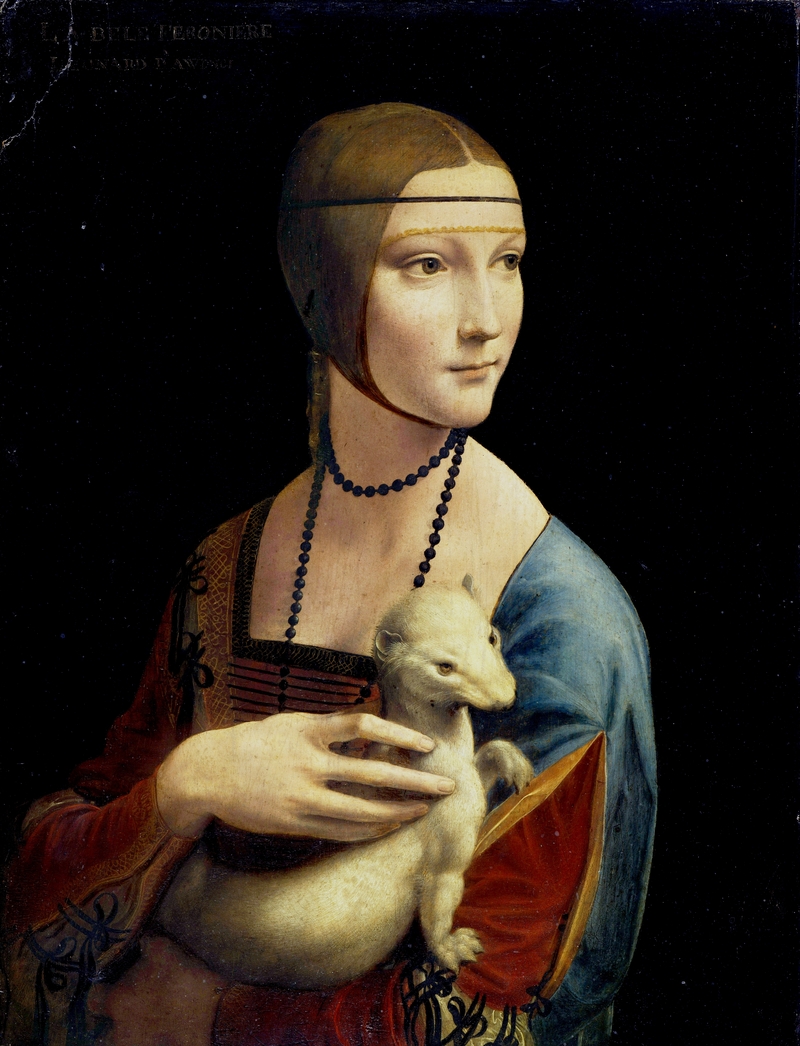 Bức tranh The Lady with an Ermine (Người đàn bà và con chồn) của Leonardo da Vinci