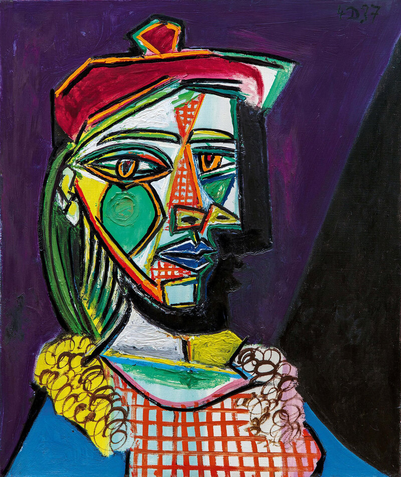 Top 14 bức tranh Picasso nổi tiếng và đắt giá nhất hiện nay 10 Những bức tranh Picasso nổi tiếng và đắt giá nhất hiện nay (Femme au béret et à la robe quadrillée (Marie-Thérèse Walter)