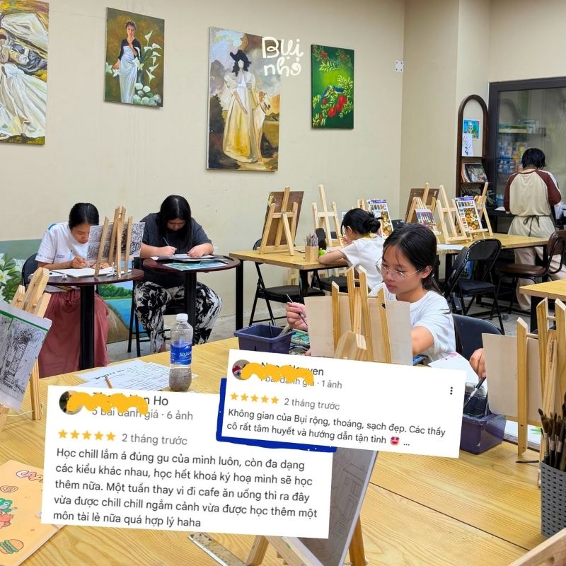 Những đánh giá của học viên về Mỹ thuật Bụi