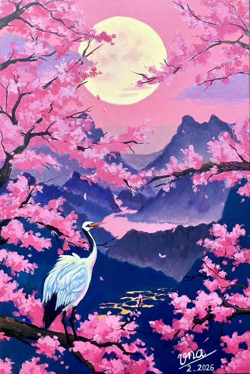Tranh phong cảnh màu Acrylic