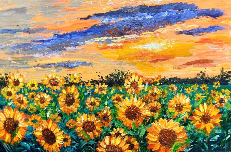 Tranh phong cảnh màu Acrylic