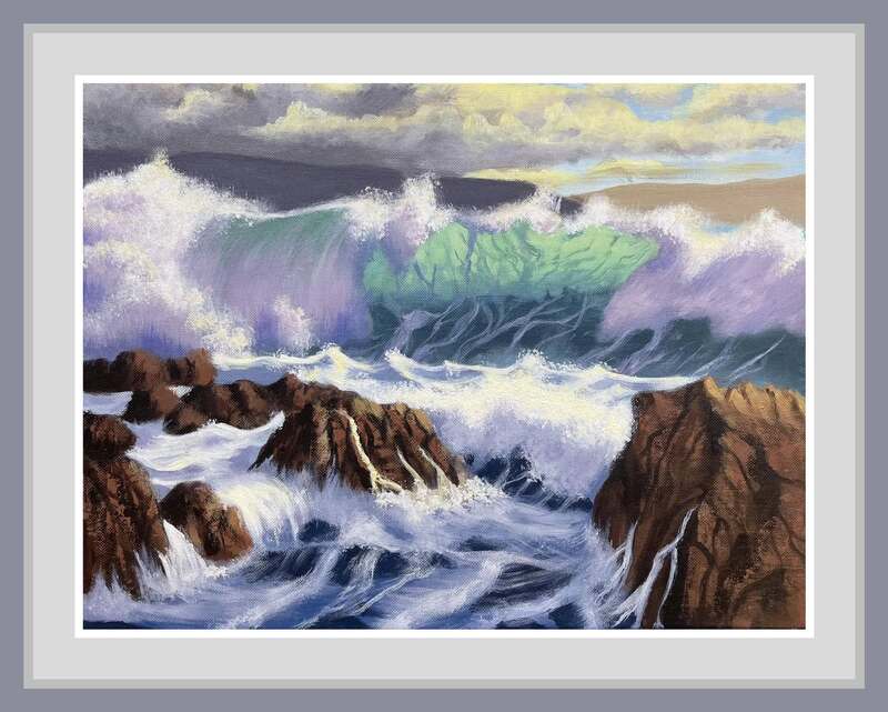 Tranh phong cảnh màu Acrylic