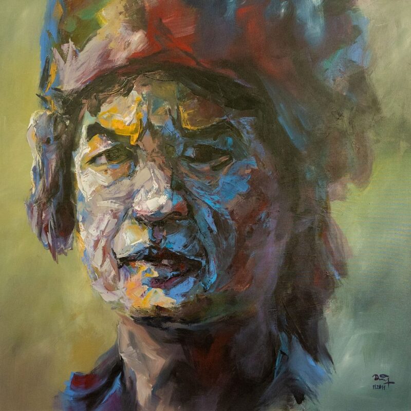 Tranh chân dung màu Acrylic