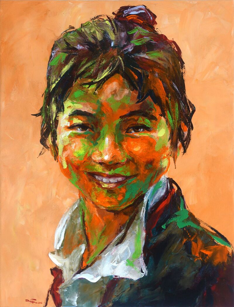 Tranh chân dung màu Acrylic