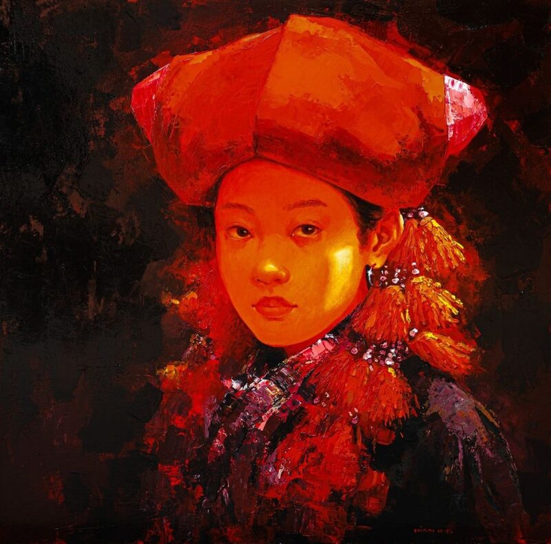 Tranh chân dung màu Acrylic