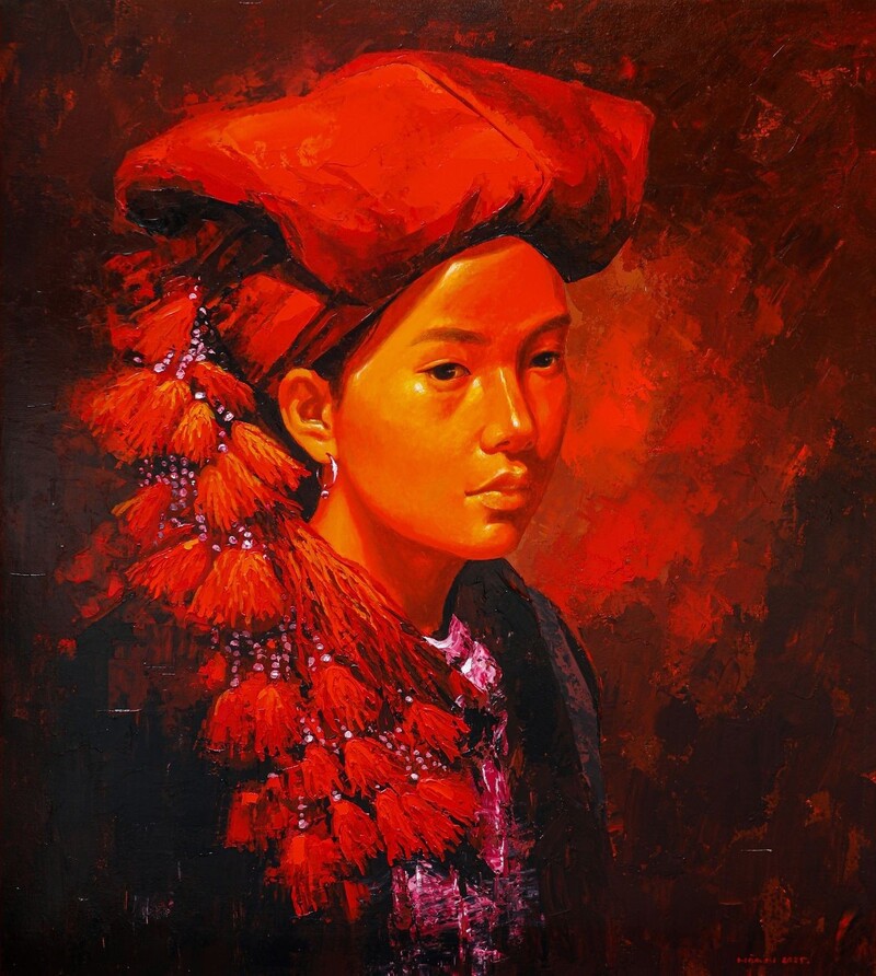 Tranh chân dung màu Acrylic
