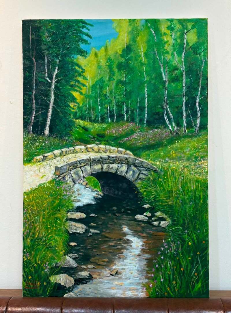 Tranh phong cảnh màu Acrylic