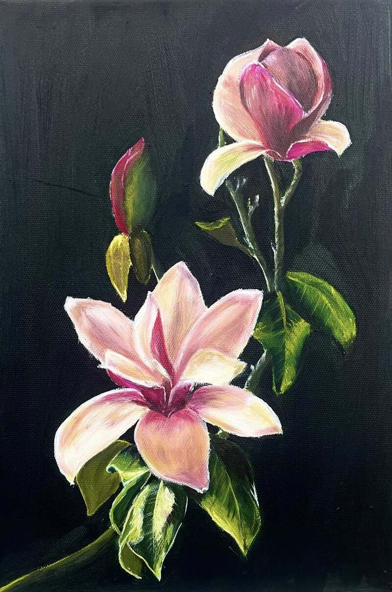 Tranh sơn dầu các loài hoa