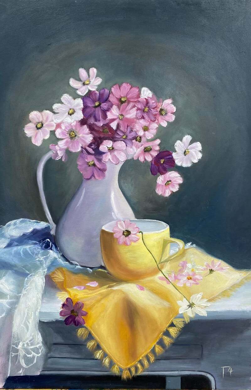 Tranh sơn dầu các loài hoa