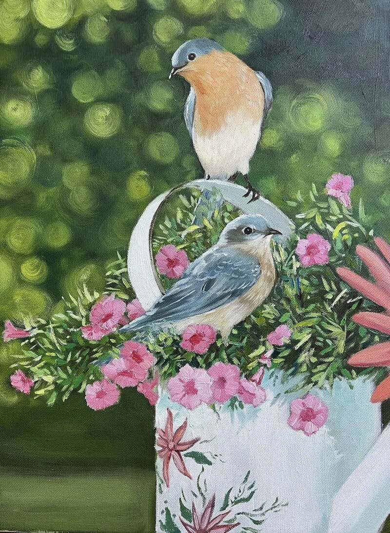 Tranh sơn dầu các loài hoa