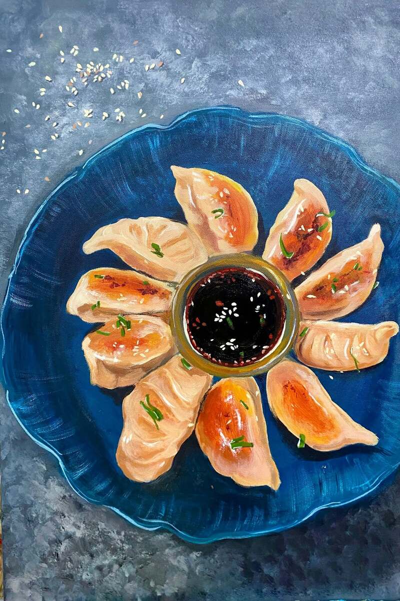 Tranh tĩnh vật màu Acrylic