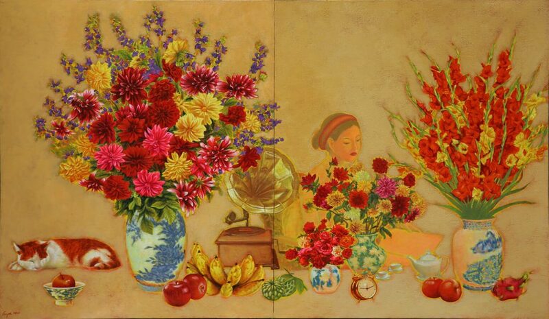 Tranh tĩnh vật màu Acrylic